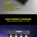 NEW LiitoKala Lii-600 Battery Charger For Li-ion 3.7V NiMH 1.2V battery Suitable 18650 26650 21700 26700 16340 14500 AA AAA