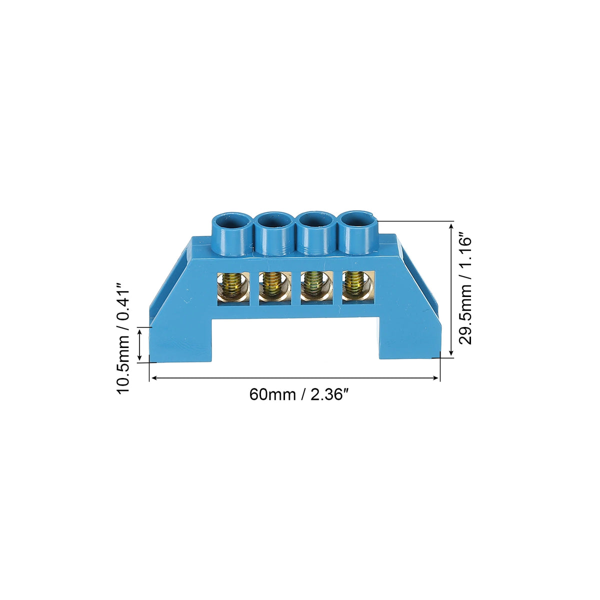 1/2Pcs 4/6/8/10/12 Positions Terminal Block Connector Strip Brass Zero Line Ground Bar Electrical Distribution Wire Screw Termin