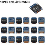 0.96 Inch OLED Display Module I2C IIC SPI Serial 128X64 SSD1306 LCD 3.3-5V 4 Pin White/Blue/Yellow Blue for Arduino XCW