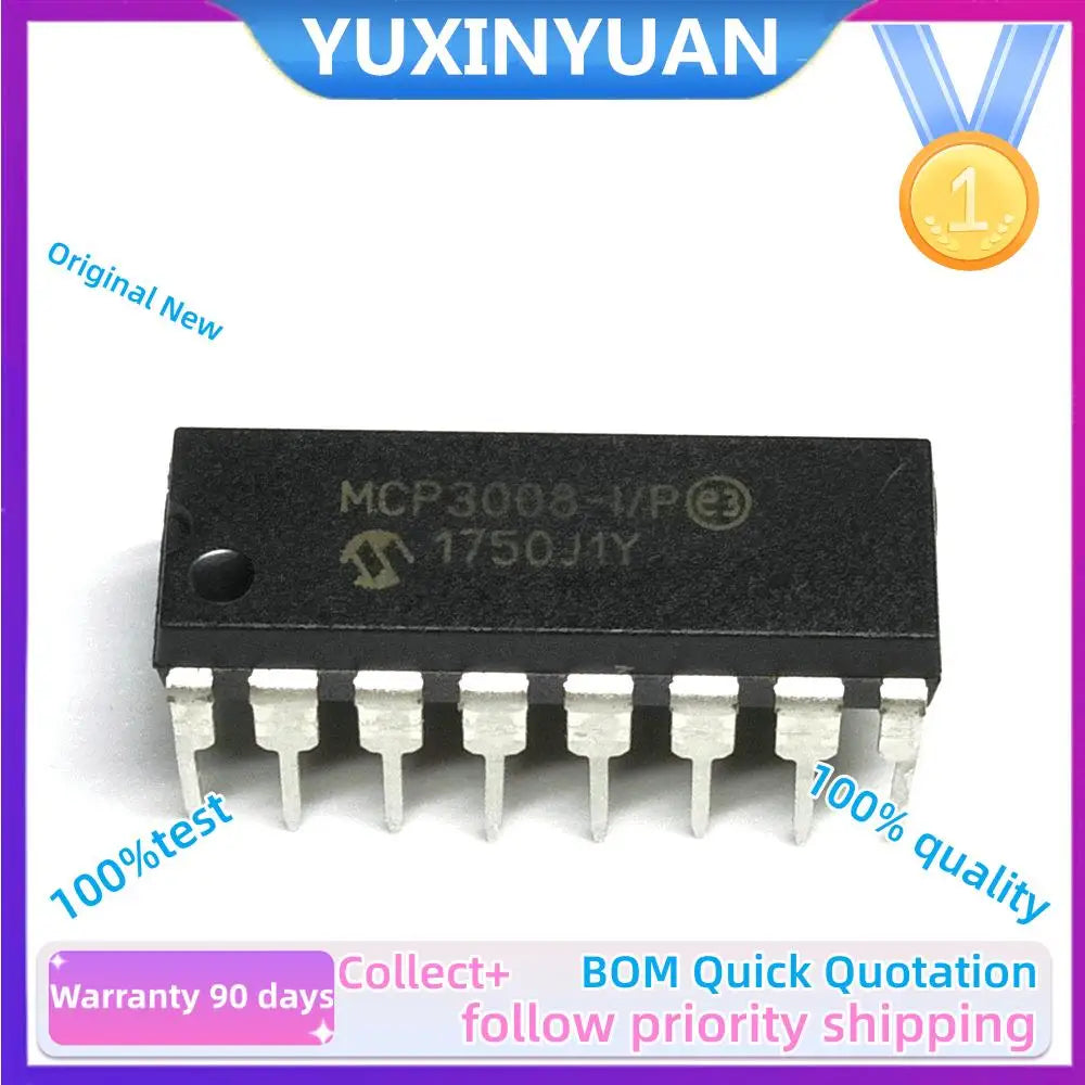 10PCS  MCP3008  DIP16 MCP3008-I/P  DIP  Can be purchased directly in Stock100%Test