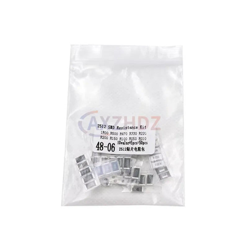 0603 0805 1206 SMD Resistor Sample Assorted Kit 2512 1W 2W 1% R001 R002 R005 R010 R015 R020 R025 R050 R100 10mR 0.1R 0.5R 1R Ohm