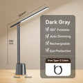 Baseus Desk Lamp 180° Foldable LED Table Lamp Rechargeable Auto Dimming Smart Eye Protection Study Reading Room Night Light Lamp