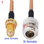 RG316 Cable N Male Female To SMA Male Female Extension Conncetor N Type L16 To RPSMA Crimp for RG-316 Low Loss Coax Copper Brass