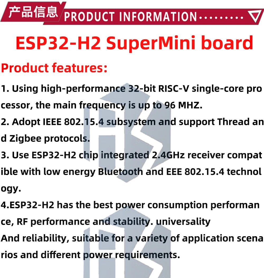 ESP32-H2 SuperMini Microcontroller Core Board - Programming Learning Development Controller