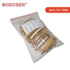 300PCS 150PCS 1W 2W 3W 5W 5% Resistor Kit 30values X 10PCS Carbon Film Resistance 0.1-750 ohm Set 1k-820K 30values X 5PCS