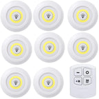 Dimmable LED Under Cabinet Light with Remote Control Battery Operated LED Closets Lights Wardrobe Bathroom Lighting Night Light