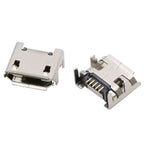 100/1000PCS Micro USB Android Female Charging Socket, Flat Edge Crimped Type, 5Pin, 4 Mounting Pins, SMD & DIP Tail Connector