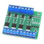 4 Way Mos Optocoupler Isolatie Module Pwm 3-20V 10A Foto-elektrische Isolator Houder Rail Plc Drive Motor Board