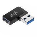 USB 3.0 Male to Female 90 Degree Right Angle Extension Adapter USB Upward Elbow Adapter 10Gbps for Laptop PC Connector Converte