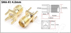 SMA Female Jack Male Plug Adapter Solder Edge PCB Straight Right angle Mount RF Copper Connector Plug Socket