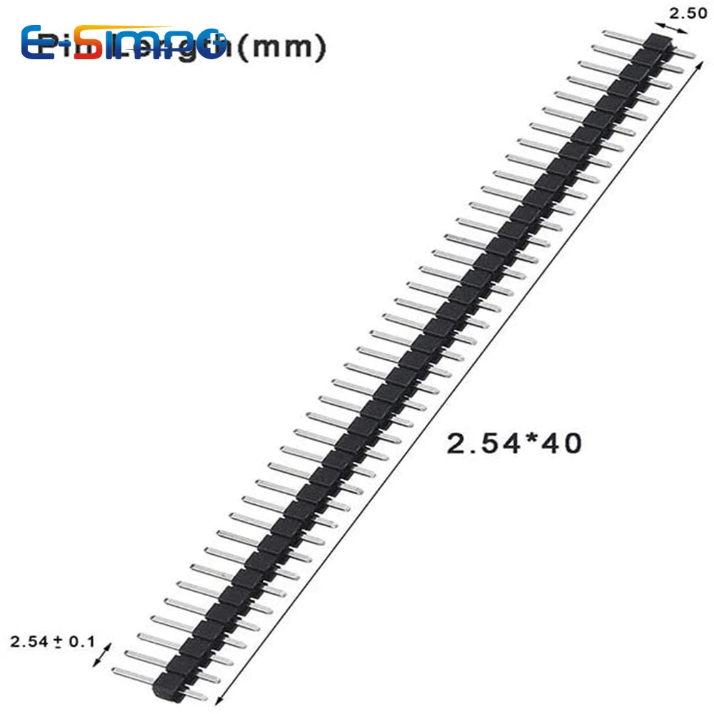 10PCS 1x40Pin 2.54mm Pitch PH8.5 Single Row Female PCB Socket Board Male Pin Header Connector For Arduino