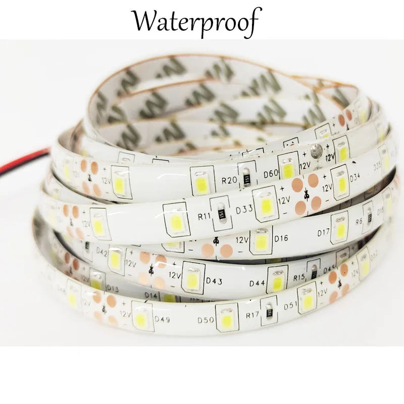 LED Strip Lights 12V Waterproof 60Leds/M Flexible Home Decoration Bar Lighting Replace SMD 3528 5050 5630 5730 LED Tape