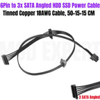 Modular Power Cable for Seasonic X-850, X-750, X-650 KM³ Modular, GPU PCIe 6+2Pin, CPU 4+4Pin, SATA, Molex IDE 4Pin, Main 24Pin