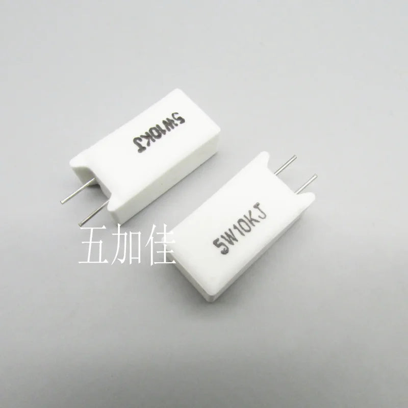 10-100pcs SQM 5W10KJ 5W 10K 5% brand new Taiwan cement wire wound resistor vertical frequency division ceramic resistor