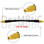 New MMCX  Male  Right Angle Switch  MMCX  Male 90-Degree Straight Pigtail Cable RG174 10/15/20/30/50/100cm Wholesale