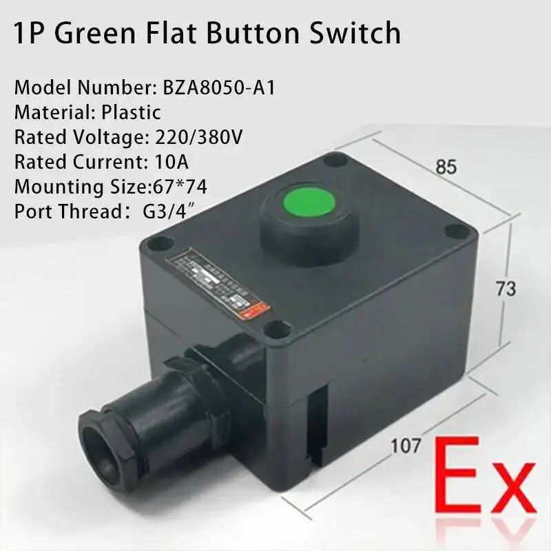 LA53 Waterproof Explosion-proof Ex Control Button Box Indicator Light Emergency Stop BZA8050 Anti-corrosion Master Switch Box