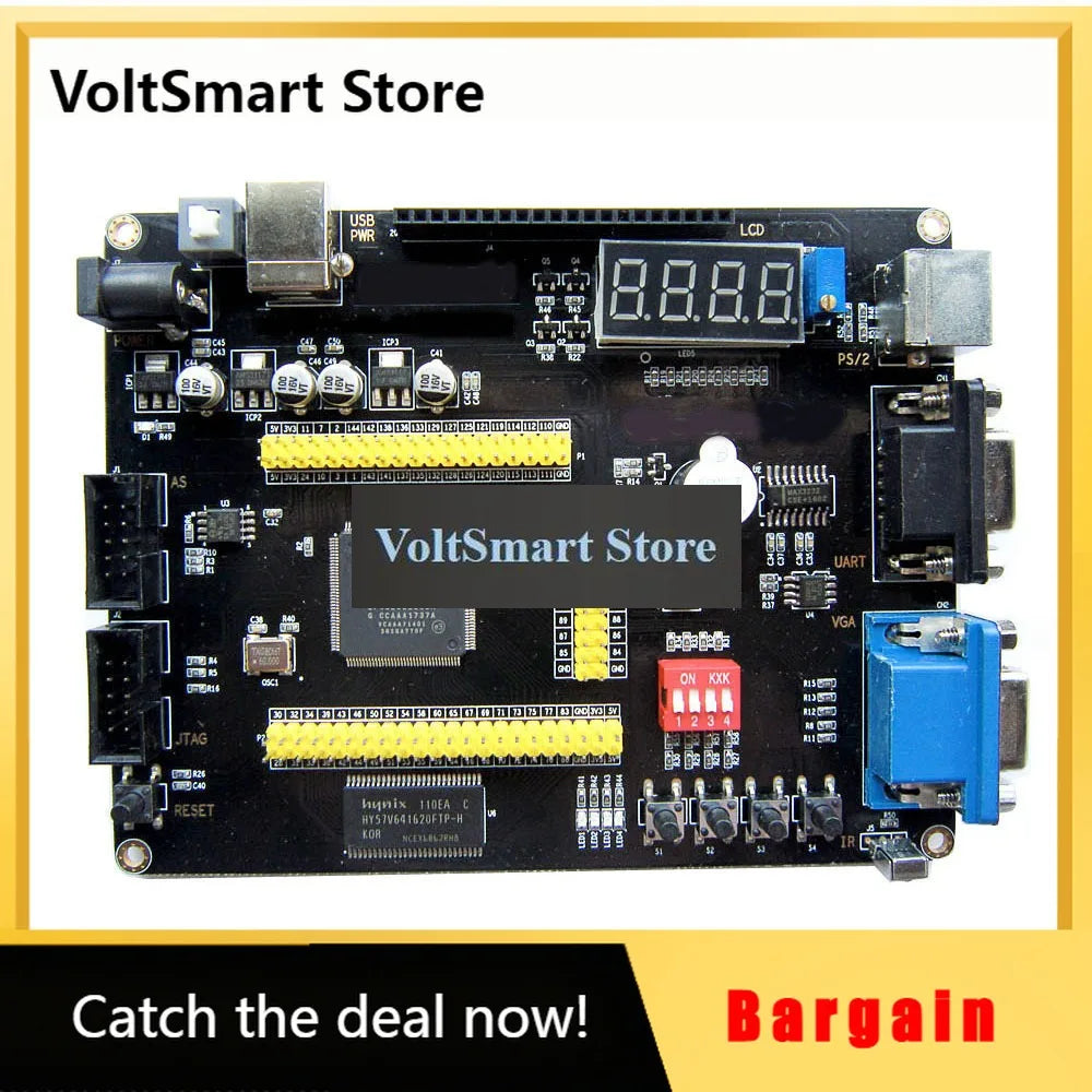 VoltSFPGA Development Board CycloneIV EP4CE6 with LCD VGA OV7670 Camera & Network Interface, JTAG AS Programmer for Electronics