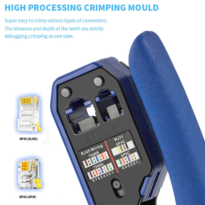 RJ45 Crimping Tools Pliers Network Cable Crimper Wire Stripper Cutter Ethernet Clip Tongs RJ45 RJ12 RJ11 Cat6 Cat5e Cat5
