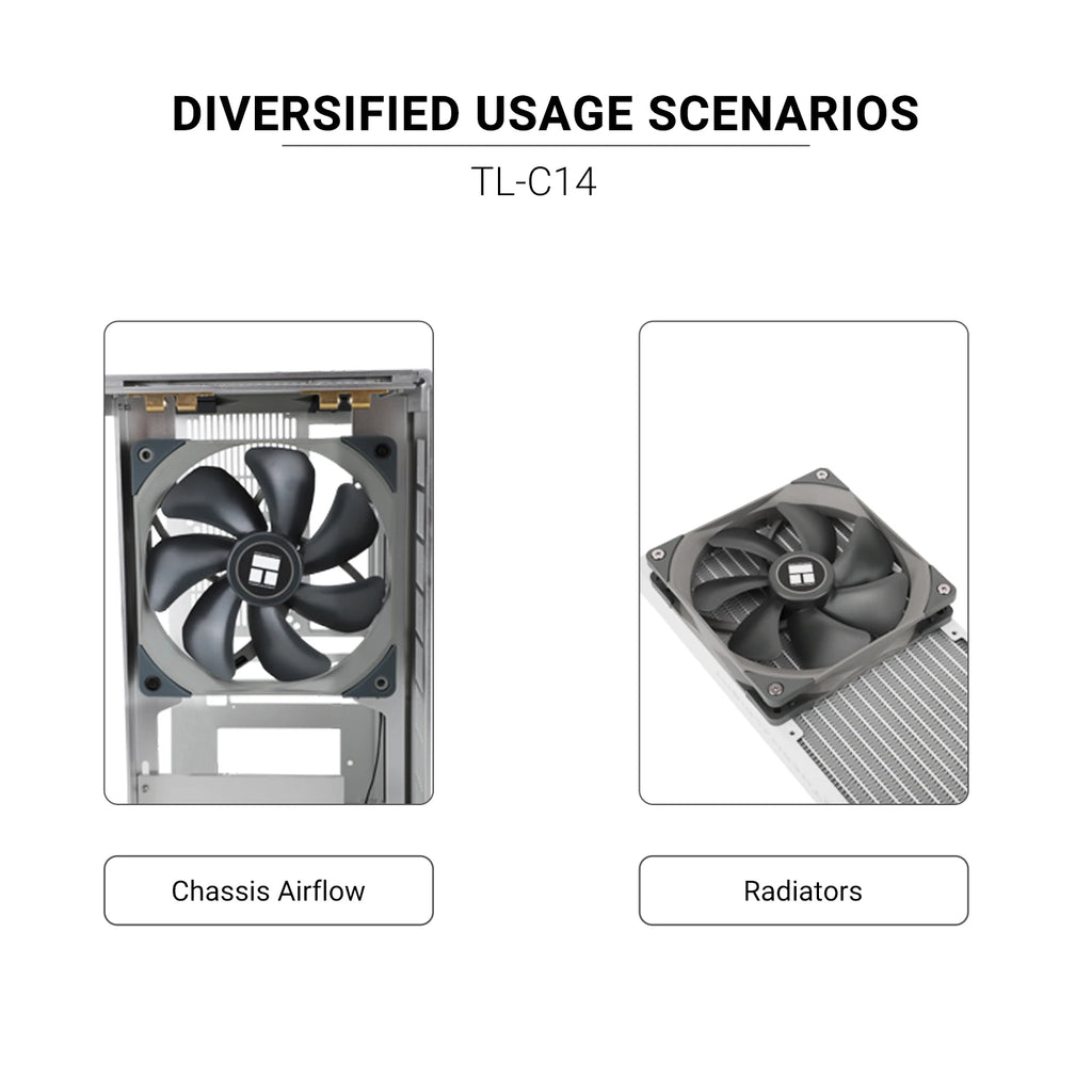 Thermalright 140mm Case Fan TL-C14/C14C/C14C-S/C14CW/C14CW-S CPU Cooling Fan ARGB 140mm Balance Fan Balance Performance Fan