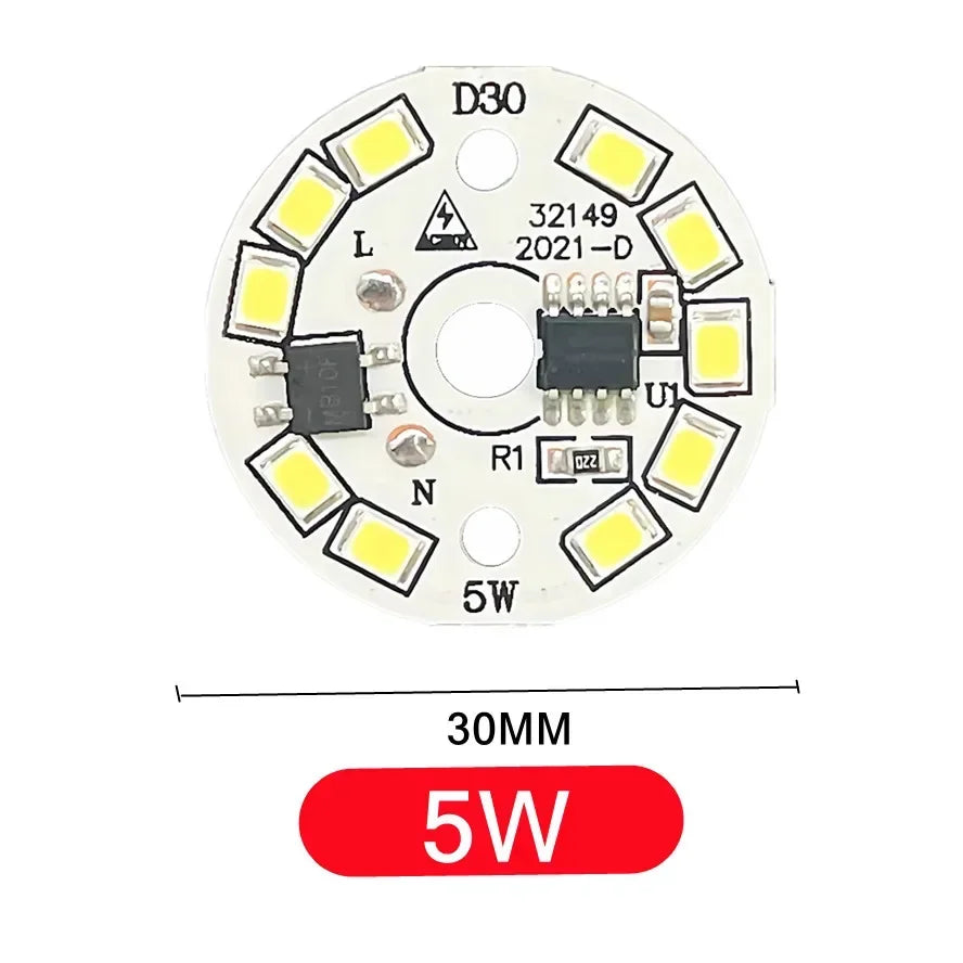3PCS AC220V LED Chip for Lamp Bulb 5W 7W 9W 12W 15W 18W SMD 2835 Led Round Bulb Chips Light Beads Lighting Spotlight Bulb Chip