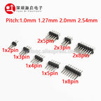 10pcs 1.0mm 1.27mm 2.0mm 2.54mm Pin Header Double Row Male 1/2~40P Breakaway PCB Board Connector Strip Pinheader 1*2/2P 4P 6-40p