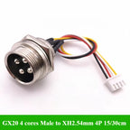 GX12 GX16 GX20 Aviation Plug To XH2.54 Terminal Wire 2 3 4 5 6 Pin M12 Male Head Adapter Cable Connector Extension Line 15/30cm