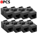 1-24PCS Cat6 RJ45 Keystone Coupler Network Ethernet Dual Straight Head Lan Cable Connectors Internet CAT 6 6a Extender Plug