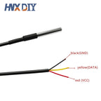 5/10 pcs DS18b20 temperature probe temperature sensor 1M 2M 3M DS1820 Stainless steel package Waterproof 18B20 100cm/200cm/300cm
