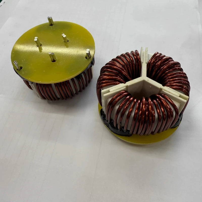 High-current EMI EMC nanocrystalline amorphous three-phase common mode filter inductor 3mH 5mH 50A horizontal base plate