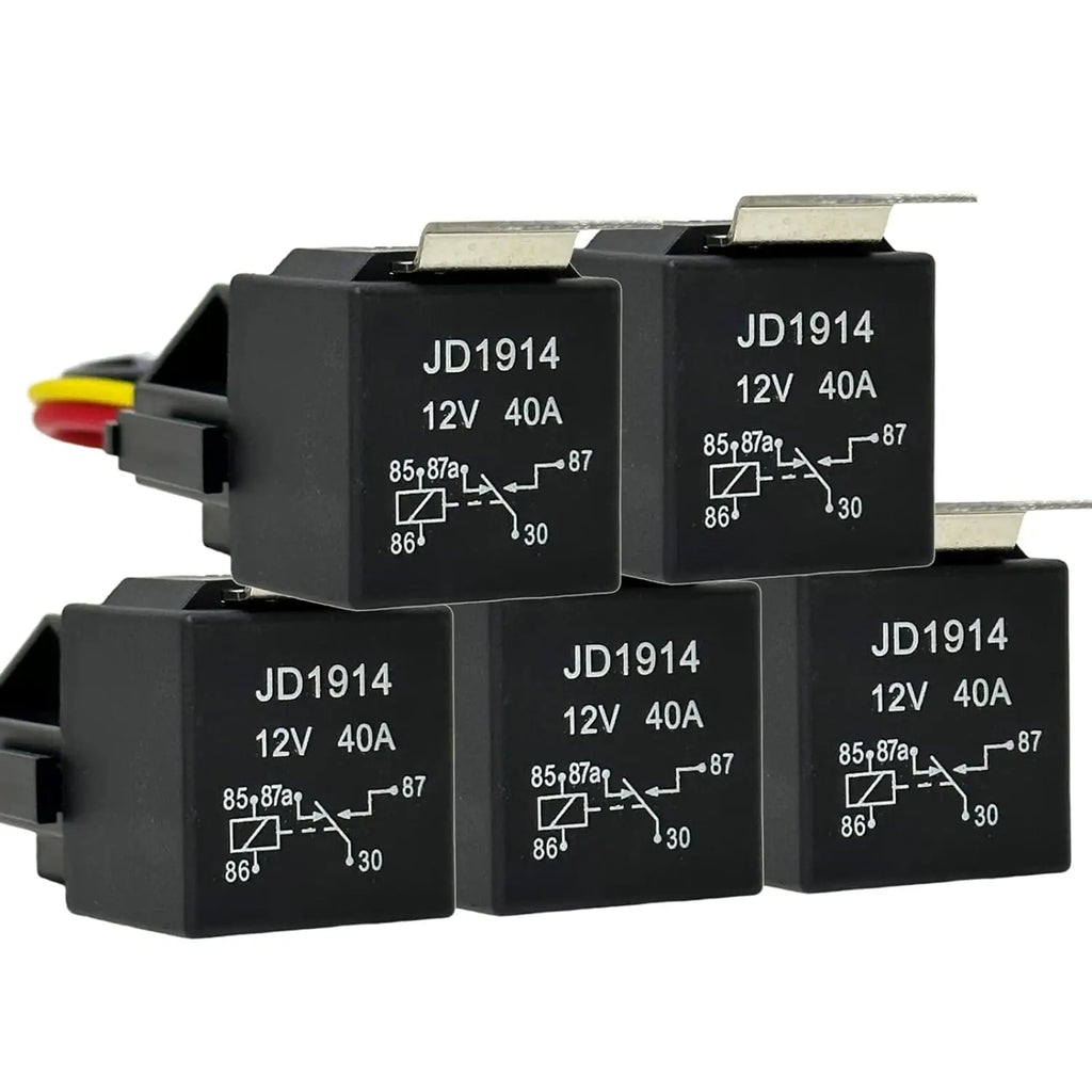 1PCS Waterproof Automotive Relay 12V 24V 40A 4 5 Pin Relay SPDT with Sockets and Wiring Harness Switch Kits for Car Truck