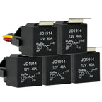1PCS Waterproof Automotive Relay 12V 24V 40A 4 5 Pin Relay SPDT with Sockets and Wiring Harness Switch Kits for Car Truck