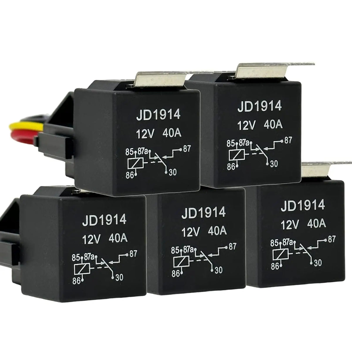 1PCS Waterproof Automotive Relay 12V 24V 40A 4 5 Pin Relay SPDT with Sockets and Wiring Harness Switch Kits for Car Truck