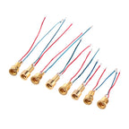 Universal MMCX Female Socket, Pure Copper Gold-Plated Connector with Soldering Wires and Built-in Threaded Nut Holder