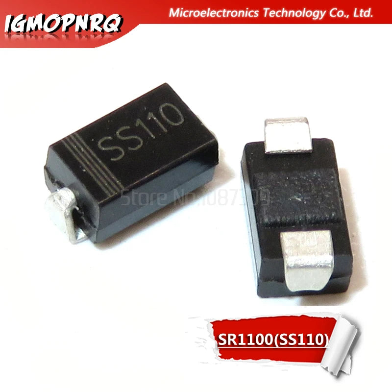 100PCS 1N5819 SS14 1N5822 SS34 SR160 SS16 1N5817 SS12 SR1100 SS110 SR360 SS36 SR240 SS24 SR2100 SS210 SS310 SMA Rectifier diode