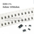 20pcs 1% 0201 SMD resistor 0R-10M 1/20W 0 1 10 100 150 220 330 ohm 1K 2.2K 4.7K 10K 100K 1R 10R 100R 150R 220R 330R 1M 10M
