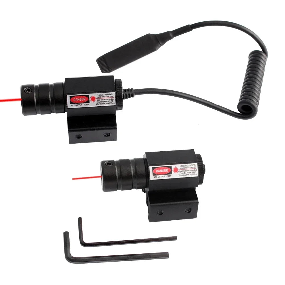 Mini Laser Pointer Red Dot Laser Sight with 635-655nm Adjustable 11mm/20mm Rail Mount Toy Gun Pistol Laser Sight