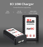 HotRC A400/B3 10W Balance Charger 2S/3S/4S Cells 100V-240V AC EU/US Plug Lipo Battery Fast Charger Remote Control Car Charger