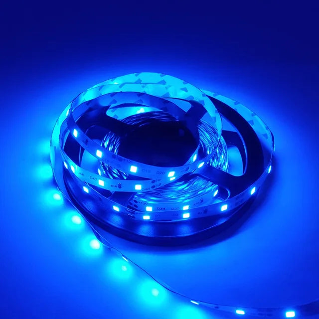 Led Strip Light 2835 5050 None Waterproof Ip65/Ip20 12V 5 Meters Warm White Red Green Blue Rgbw Rgbww Yellow Tape Ribbon Lamp