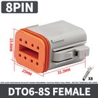 DT13 Series  Waterproof  Automotive PCB Right-Angle Header Connector 2/3/4/6/8/12Pin Male/Female Kit for Car Truck Bus Marine