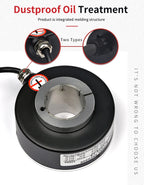ABILKEEN Top Quality 38MM Incremental Roatry Encoder 8mm Half-Hollow Shaft Magneto Electric Rotary Encoder HES Rotary Encoder