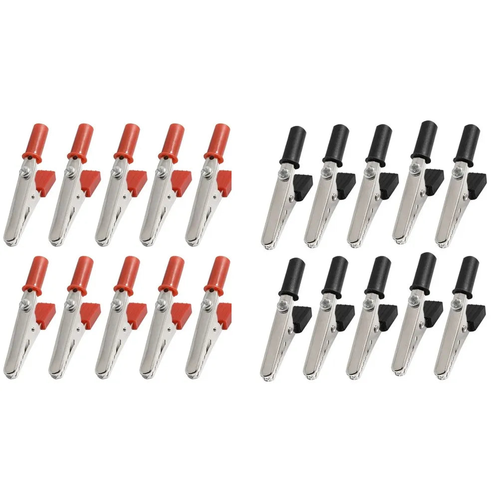 10 Pieces Alligator Clips Test Clips, Electronic Product Test Clips With Screws And Solder Ports, Metal Electrician Wire Clips