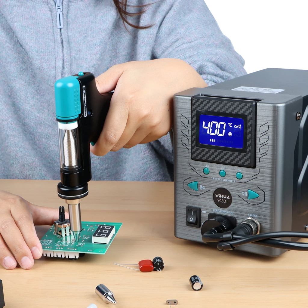 YIHUA 948D-I 110W High Power Desoldering Station With Tin Suction Gun PCB Welding Tools Vacuum Pump Sucker