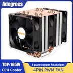 6 Heat Pipe CPU Cooler 4Pin PWM PC Quiet Air Cooler Fan for Intel LGA 1366 1700 1200 1150 1151 1155 2011 X79 X99 AM3 AM4 AM5