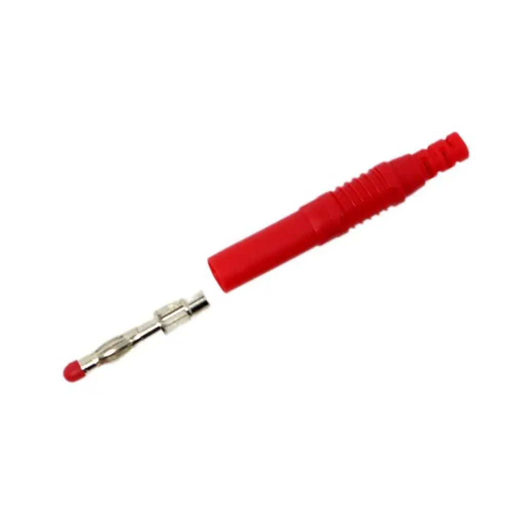 5pcs Straight 4mm Plug Banana Plug Stackable Connector Banana Socket Black Red Banana Jack For Instrumentation