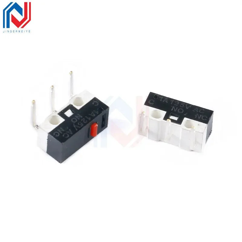 10Pcs Mini Micro Limit Switch NO NC 3 Pins PCB Terminals SPDT 1A 125V Roller Arc Lever Snap Action Push Microswitches