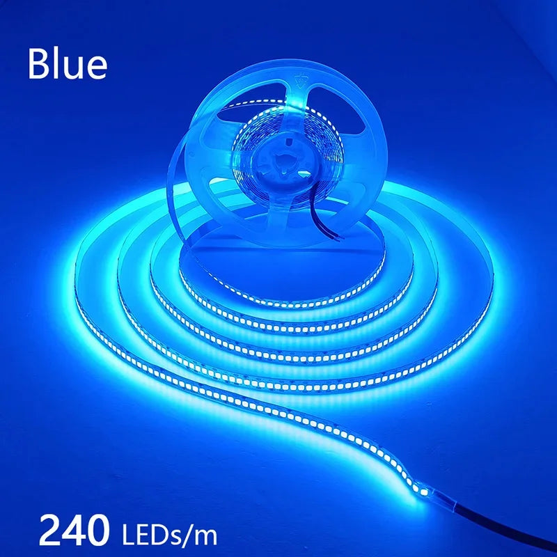 12V 24V LED Strip 2835 120LEDs/m Home Lamp Strip Pink Red Ice Blue Green Golden Yellow Orange Flexible Waterproof Soft Lamp Bar
