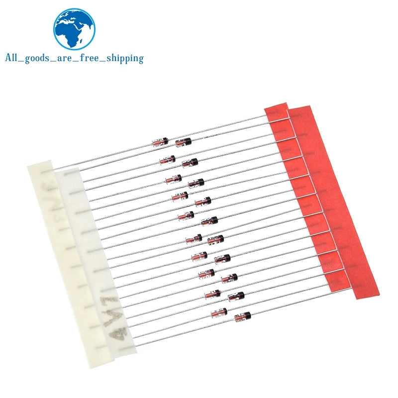 140pcs 1/2W Zener Diode Assorted Kit DO-35 0.5W 3.3V-30V 14Values Each 10pcs DIY Sample Set