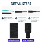 1~50m Braided Cable Sleeve Diameter 4~30mm PET Heat Shrink Tube Insulation Flam Retardant Shrinkable Wire Wrap Sheath Organizer