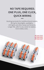 10/20/50pcs Universal Lever Wire Connector Electrical Compact Splicing 1 to 1 Inline Assemblable Terminals Quick Connection