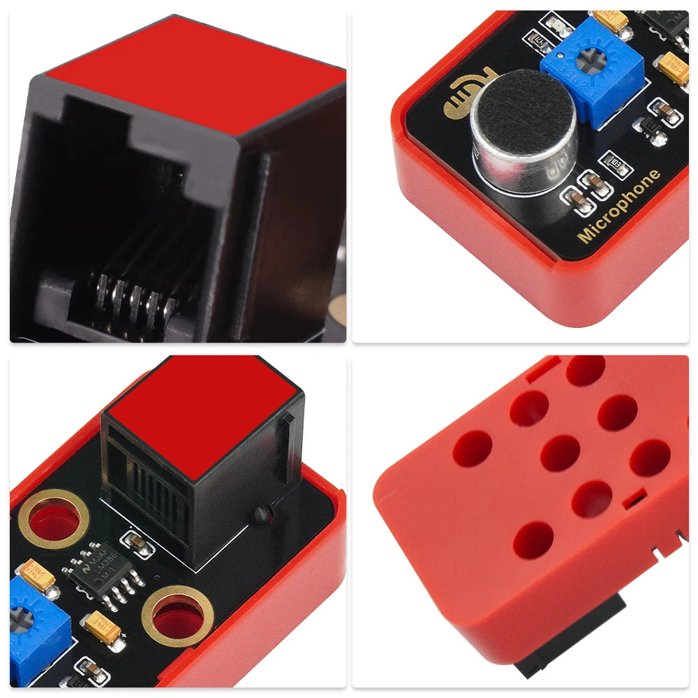 3PCS Kidsbits High Sensitivity  Microphone Sound Sensor Module for Arduino, Microbit,Raspberry Pi Compatible with Lego Blocks